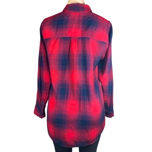Madewell Ex-Boyfriend plaid Shirt. - Picture 3 of 7